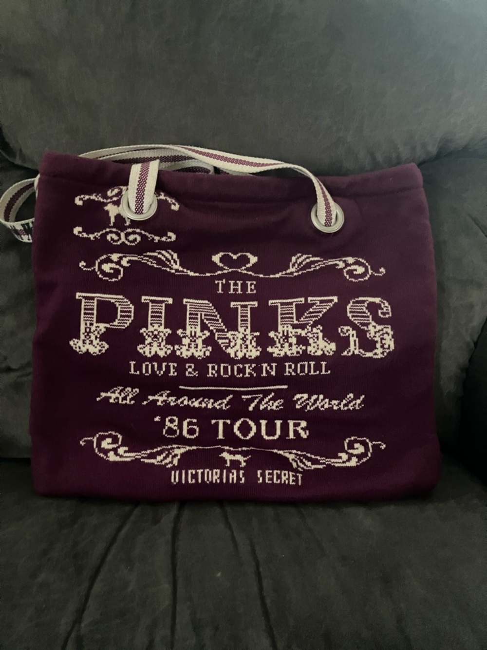 Victoria's Secret Plum Purple PINK's Graphic Tote